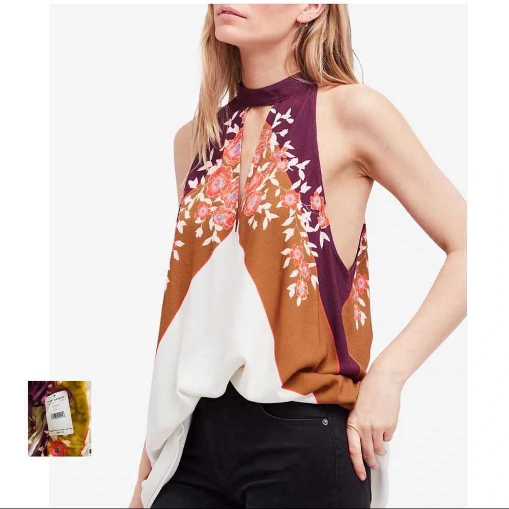 Free People NWT Purple Beat Of My Heart Tunic